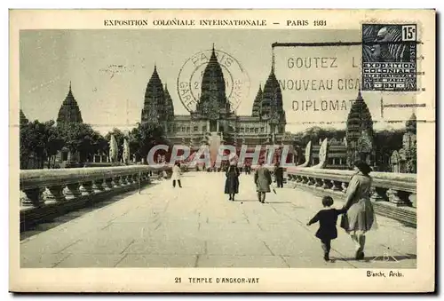 Cartes postales Exposition Coloniale Internationale Paris Temple D&#39Angkor Vat