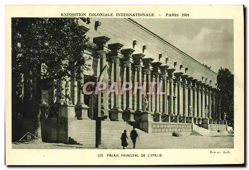 Cartes postales Exposition Coloniale Internationale Paris Palais Principal De L&#39Italie