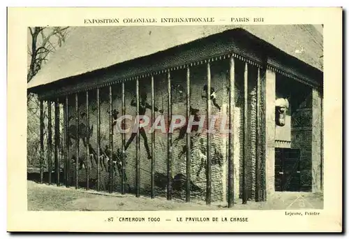 Ansichtskarte AK Exposition Coloniale Internationale Paris Cameroun Togo Le Pavillon De La Chasse