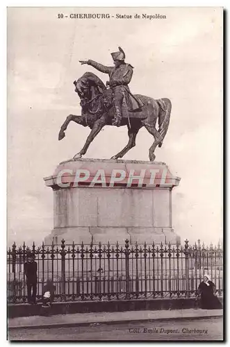 Ansichtskarte AK Cherbourg Staue de Napoleon 1er