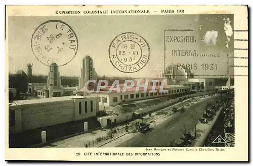 Cartes postales Exposition Coloniale Internationale Paris 1931 Cite internationale des Informations