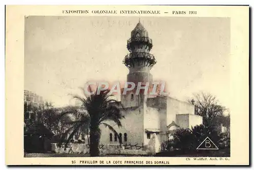 Cartes postales Exposition Coloniale Internationale Paris 1931 Pavillon de la Cote Francaise des Somalis