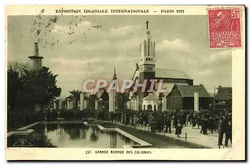 Cartes postales Exposition Coloniale Internationale Paris 1931 Grande avenue des colonies