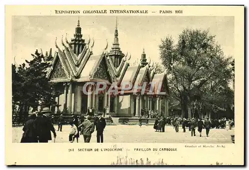 Ansichtskarte AK Exposition Coloniale Internationale Paris 1931 Pavillon du Cambodge