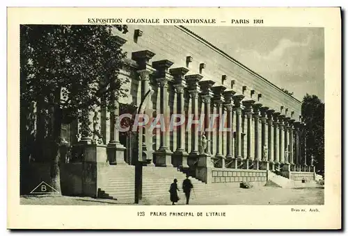 Ansichtskarte AK Exposition Coloniale Internationale Paris 1931 Palais principal de l&#39Italie