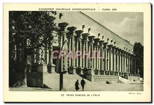 Cartes postales Exposition Coloniale Internationale Paris 1931 Palais principal de l&#39Italie