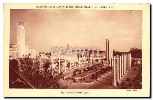 Cartes postales Exposition Coloniale Internationale Paris 1931 porte d&#39honneur