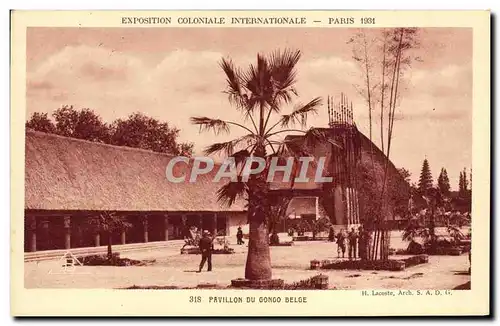 Cartes postales Exposition Coloniale Internationale Paris 1931 Pavillon du Congo Belge