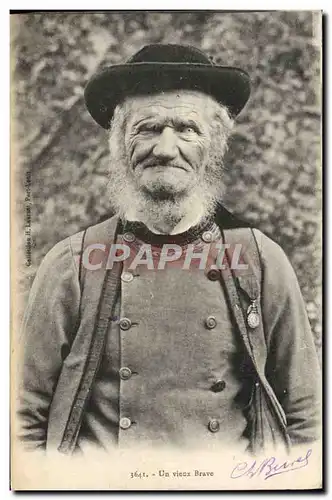 Ansichtskarte AK Un Vieux Brave Folklore Bretagne