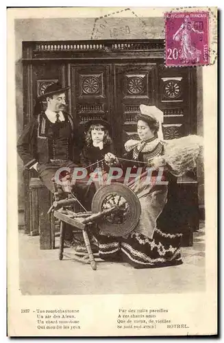 Cartes postales Bretagne Rouet Fileuse Folklore