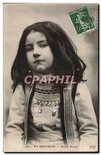 Cartes postales En Bretagne Enfant Breton Folklore