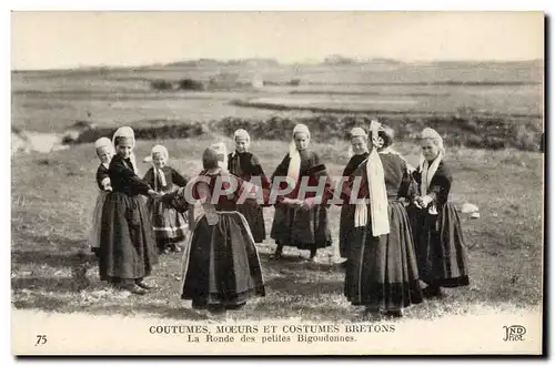 Cartes postales Costumes Moeurs Et Costumes Bretons la rondes des petites bigoudennes Folklore