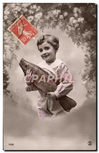 Ansichtskarte AK Fantaisie Enfant Poisson