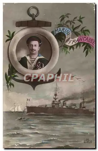 Cartes postales Fantaisie Homme Bateau Marine Francaise