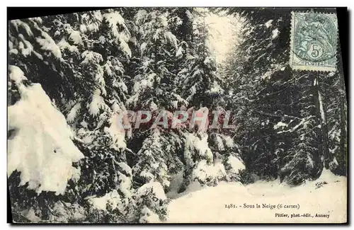 Cartes postales Sous la neige