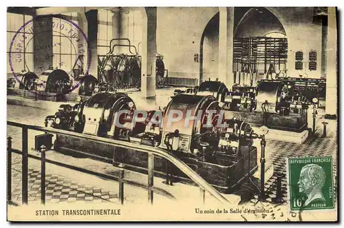 Cartes postales Station transcontinentale Un coin de la salle d&#39emission