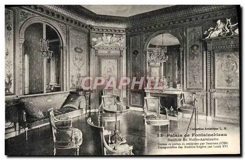 Cartes postales Palais de Fontainebleau Boudoir de Marie Antoinette