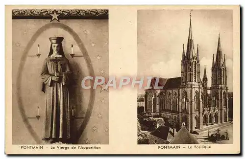 Cartes postales Pontmain La Vierge de L&#39Apparition La basilique