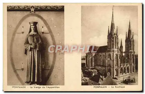Cartes postales Pontmain La Vierge de L'Apparition La basilique