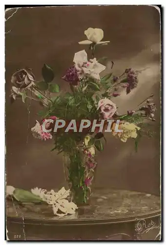 Cartes postales Fantaisie Fleurs