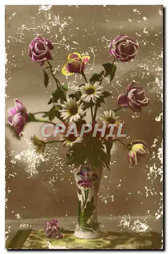 Cartes postales Fantaisie Fleurs