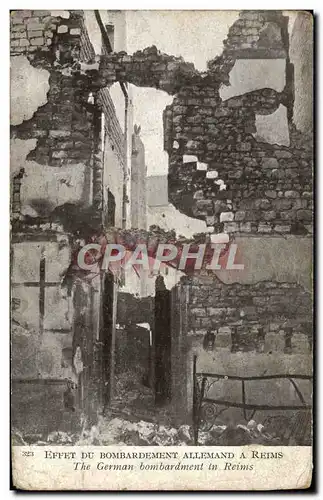 Cartes postales Effet du bombardement allemand a Paris Reims Militaria