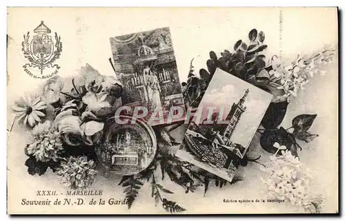 Cartes postales Marseille Souvenir de ND de la GArde