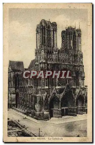 Cartes postales Reims La cathedrale