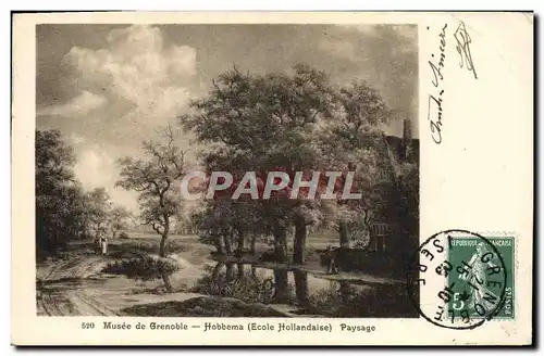 Cartes postales Fantaisie Musee de Grenoble Hobbema Paysage