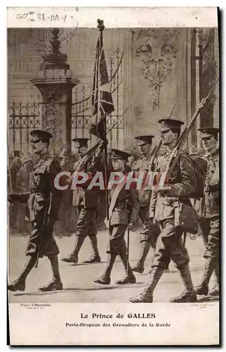 Ansichtskarte AK Le prince de Galles Porte drapeau des grenadiers de la garde Militaria