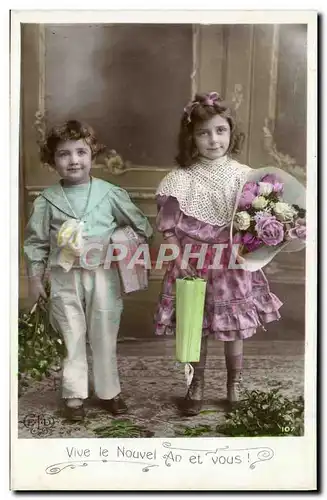 Cartes postales Fantaisie Enfants Vive le Nouvel An et Vous