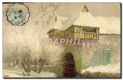 Cartes postales Fantaisie Moulin a eau