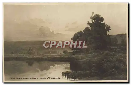 Cartes postales Fantaisie Salon 1904 Didier Pouget Le soir Hautes Pyrenees