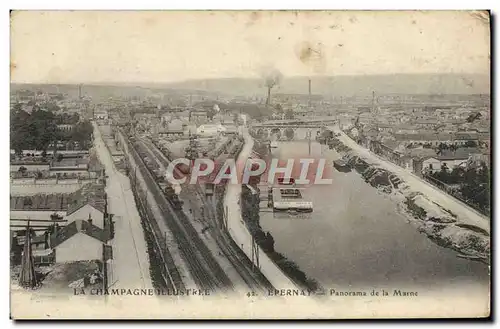 Cartes postales Epernay Panorama de la Marne