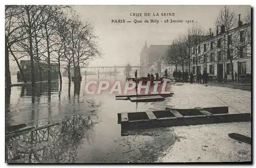 Cartes postales Paris Quai de Billy Inondations