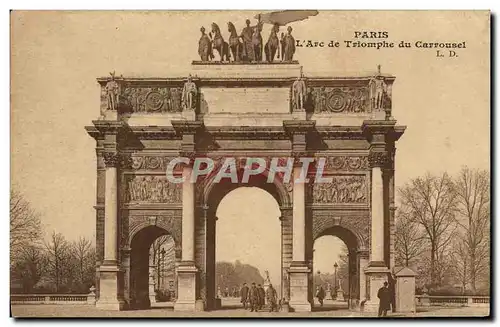 Cartes postales Paris L&#39Arc de Triomphe du Carrousel