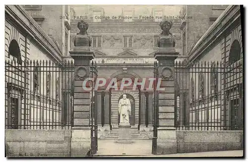 Cartes postales Paris College de France Facade rue Saint Jacques