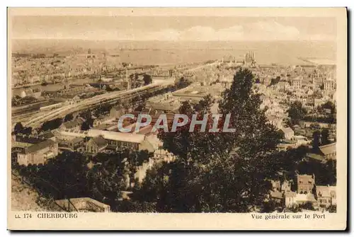 Cartes postales Cherbourg Vue generale sur le port