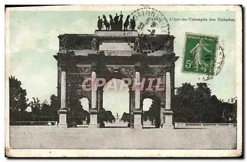 Ansichtskarte AK Paris Arc de Triomphe aux Tuileries