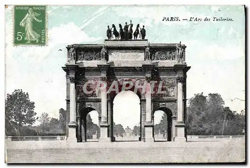 Ansichtskarte AK Paris Arc de Triomphe aux Tuileries