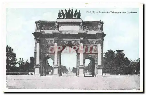 Ansichtskarte AK Paris Arc de Triomphe aux Tuileries