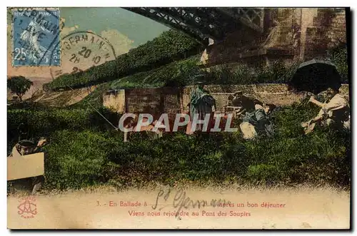 Cartes postales Fantaisie En ballade Folklore Peche Pecheur