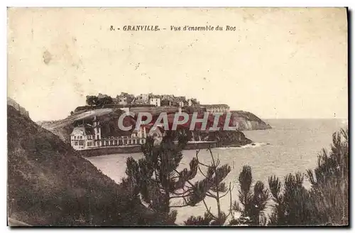 Cartes postales Granville Vue d'ensemble du roc