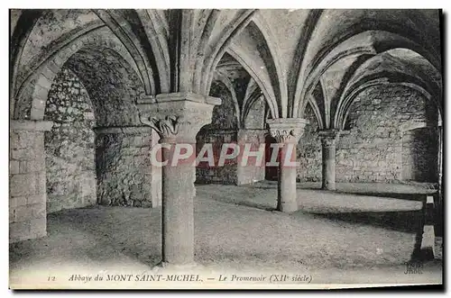 Ansichtskarte AK Abbaye du Mont Saint Michel Le promenoir