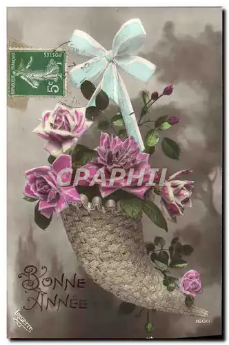 Cartes postales Fantaisie Fleurs Corne d&#39abondance