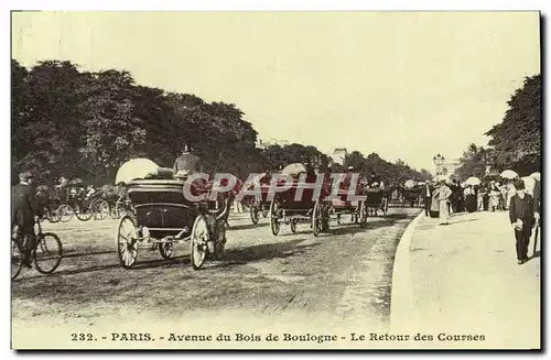 REPRO Paris Avenue Du bois De Boulogne Le Retour Des Courses