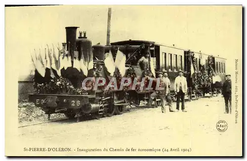 REPRO St Pierre D&#39Oleron Inauguration du Chemin De Fer Economique 24 avril 1904 Train