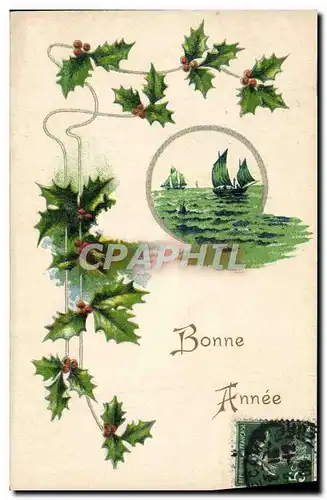 Cartes postales Fantaisie Fleurs Bonne Annee