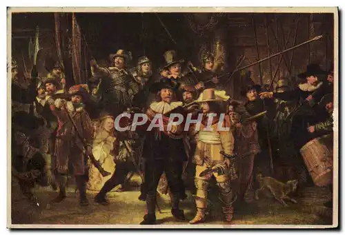 Cartes postales Rembrandt La Ronde De Nuit