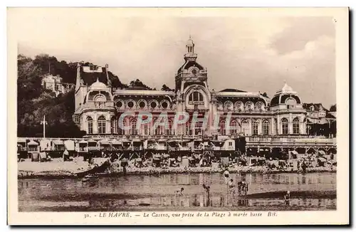 Ansichtskarte AK Le Havre Le Casino vue prise de la Plage a maree basse